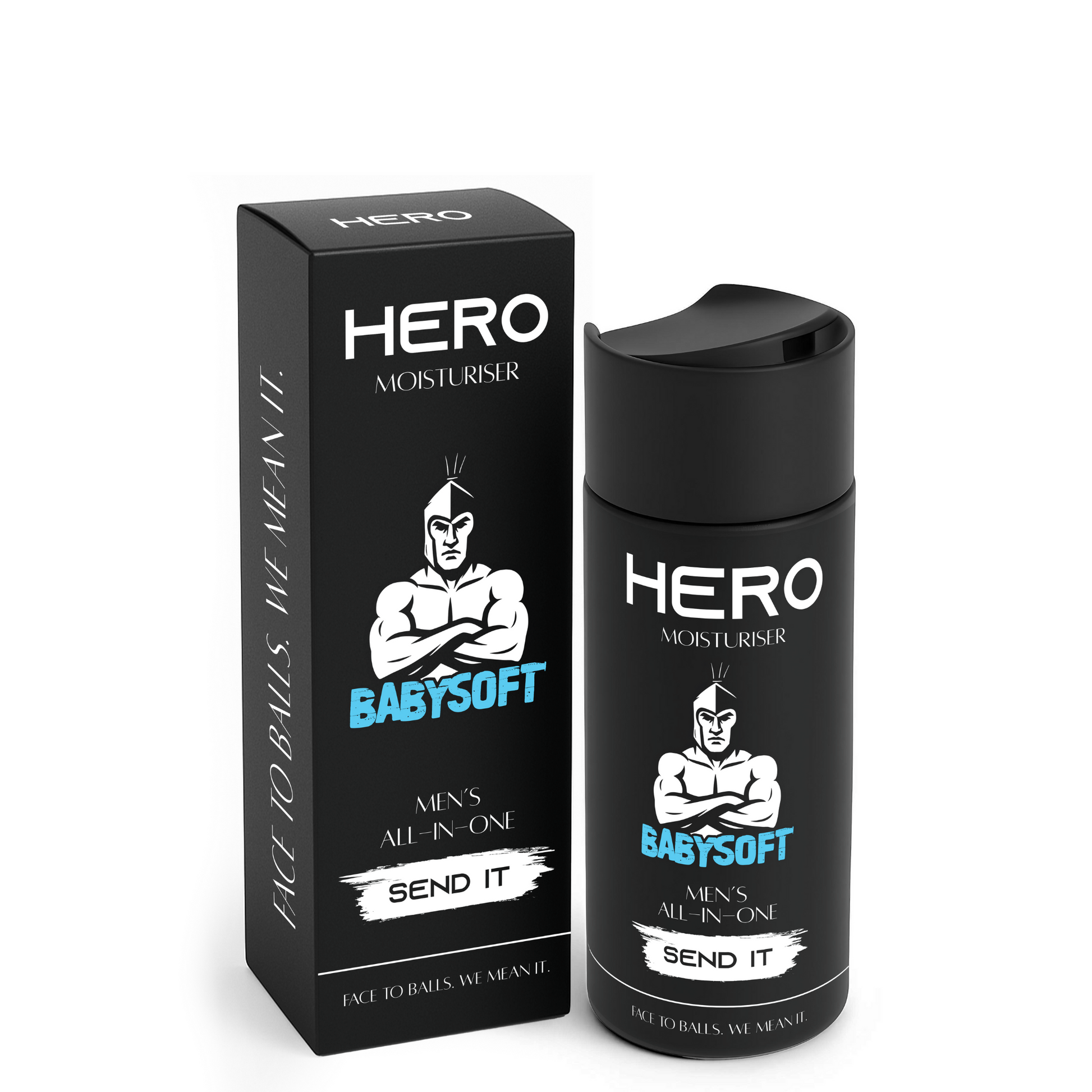 Hero Moisturiser bottle for men